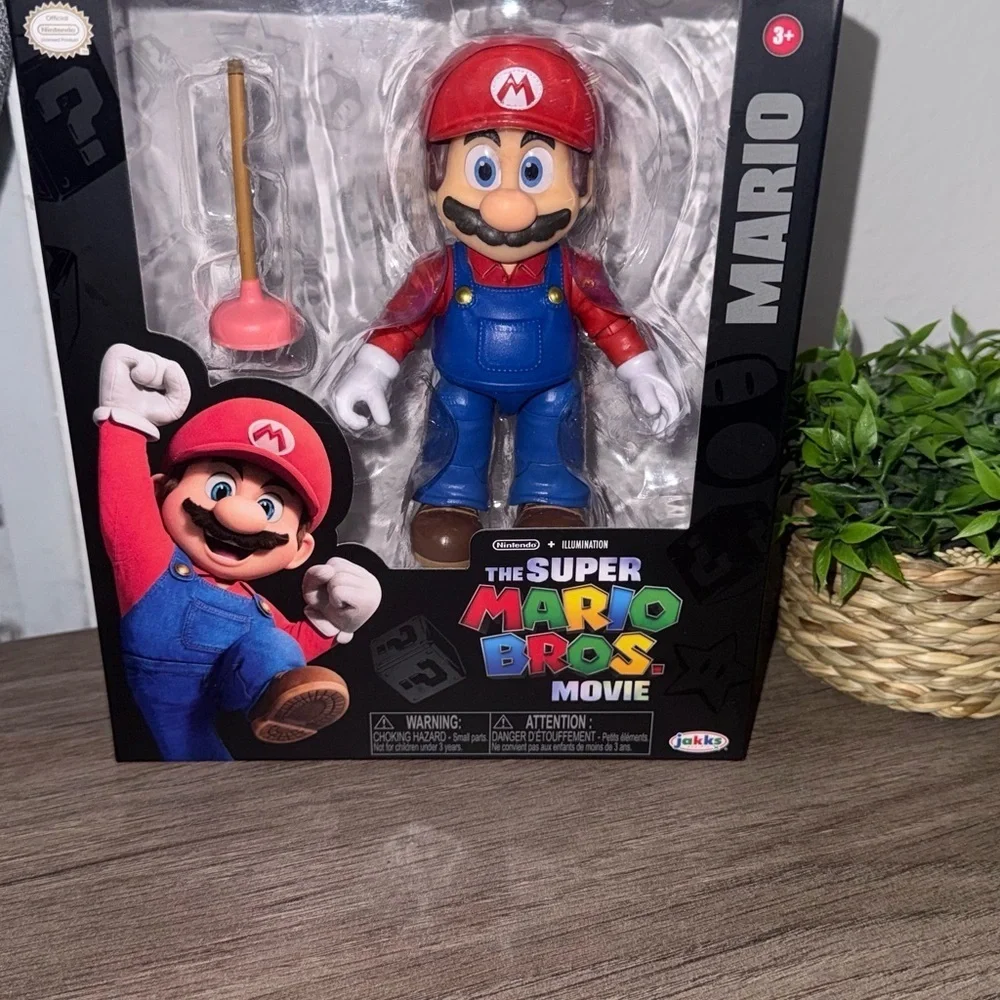 Super Mario Bros Movie Action Figure - Red and Blue